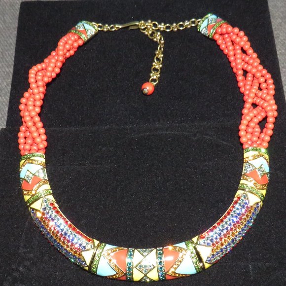 Heidi Daus "Southwest Twist" Crystal and Enamel Beaded Twisted Necklace - Picture 7 of 10